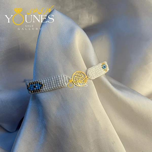 دستبند میوکی سه برگ طلا